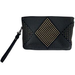 Vince Camuto Black and Gold Studded Clutch - Shoulder Bag!